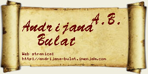 Andrijana Bulat vizit kartica